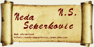 Neda Šeperković vizit kartica